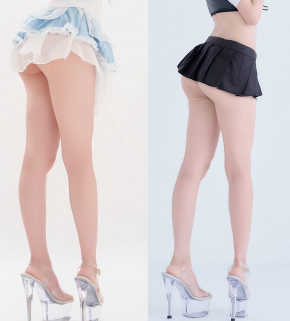 コスプレイヤーくろうさぎさん、ノーパンか