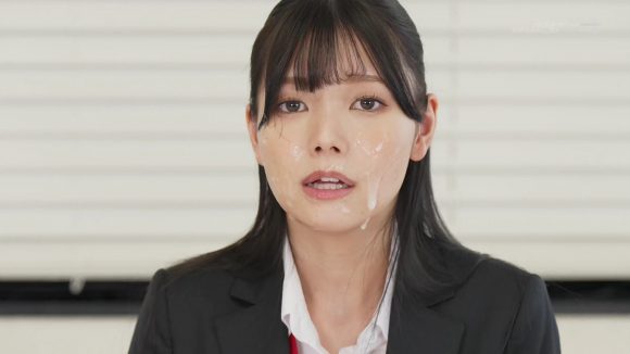 SOD宣伝部の松永さんが顔射で精液の海に溺れる新作