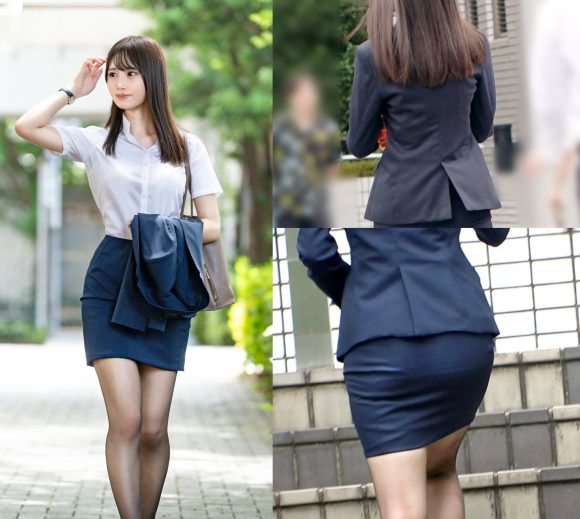 後ろ向いたらお尻パツンパツンだった音楽系新卒OLの奥田さん