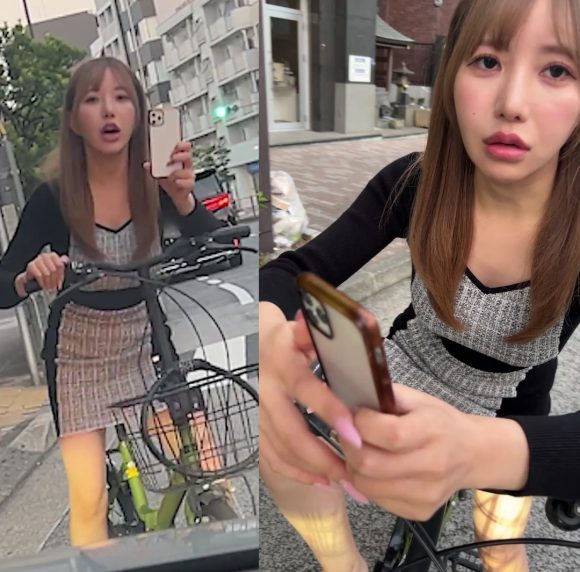 交通トラブルで揉めた自転車ギャルに中出し制裁した問題の映像