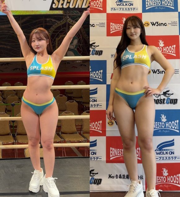 '.前から撮ってもいいケツしてると分かるグラドル上瀬ももな(26)'